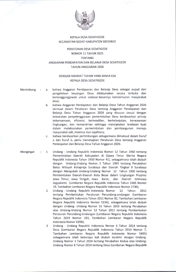 Perdes No.11 Tahun 2025 